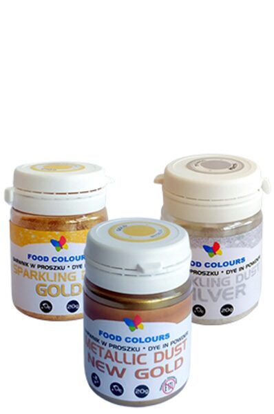 Shimmering food colourings in powder 20g