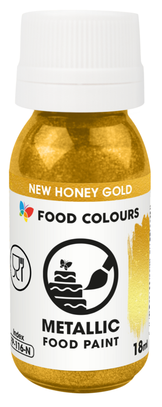 Honey Bee Metāliskā krāsviela zelta JAUNA gleznošanai 18ml