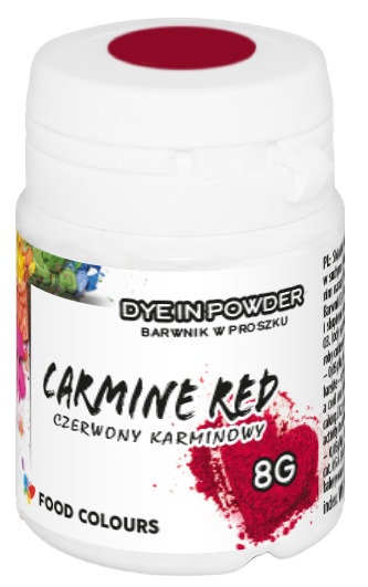 Karmīnsarkana krāsviela pulverī 8g