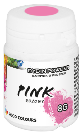 Rozā krāsviela pulverī 8g