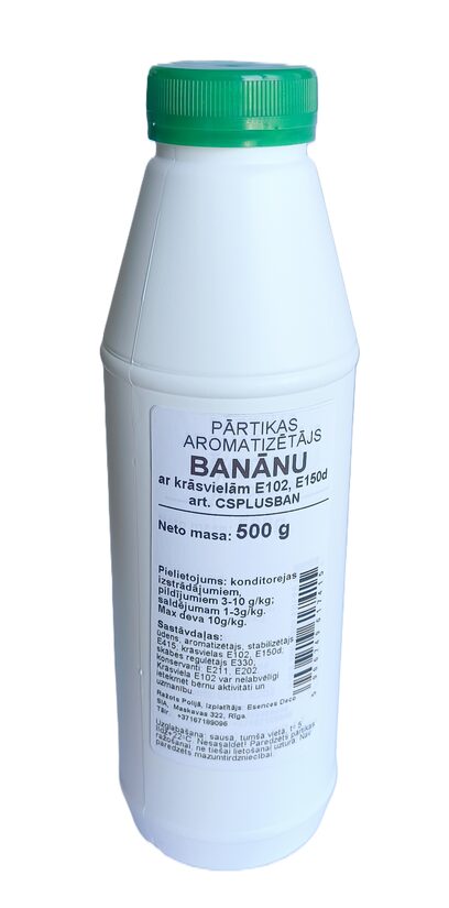 Banānu pārtikas aromatizētājs ar krāsu 500g