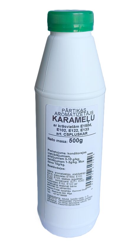 Karameļu pārtikas aromatizētājs ar krāsu 500g