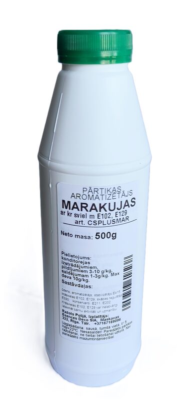 Marakujas pārtikas aromatizētājs ar krāsu 500g