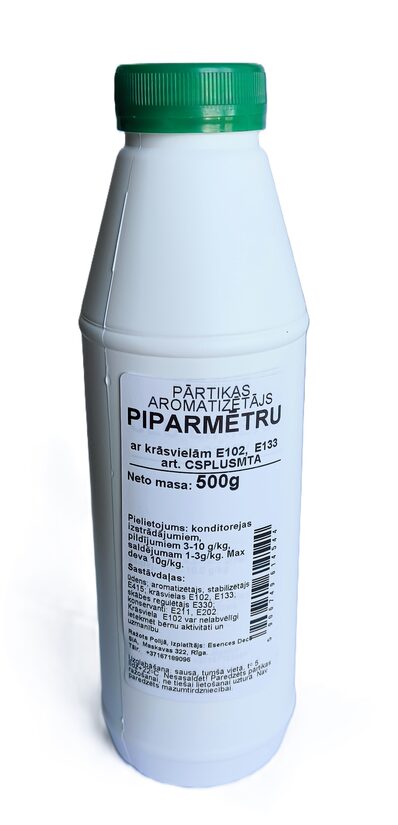 Piparmētru pārtikas aromatizētājs ar krāsu 500g