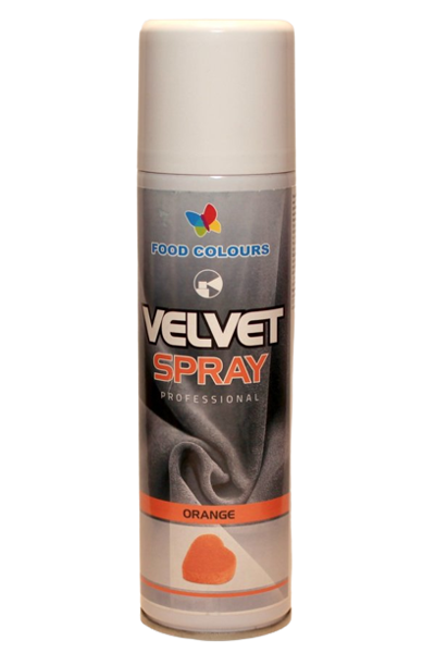 Orange colour aerosol Velvet Spray 250ml