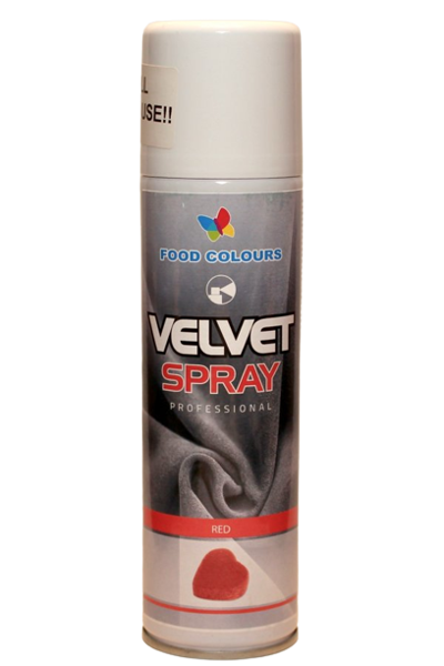 Red colour aerosol Velvet Spray 250ml