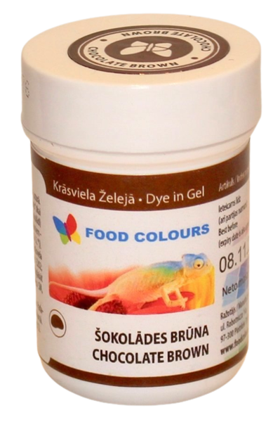 Šokolādes brūna krāsviela želejā 35g